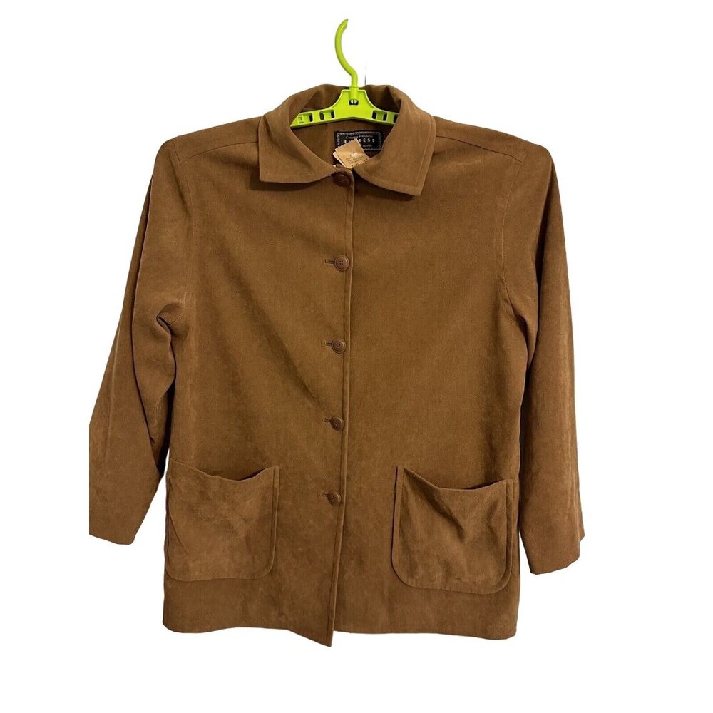 Express Campagnie Internationale VTG Faux Suede Shacket Womens SZ 9/10 See Pics - Picture 1 of 9